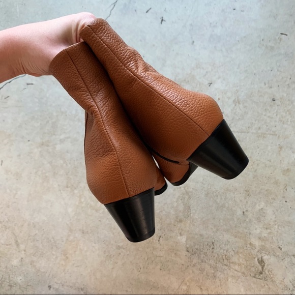 Charlotte Stone Ankle Bootie Cognac Leather 9 - Picture 7 of 11